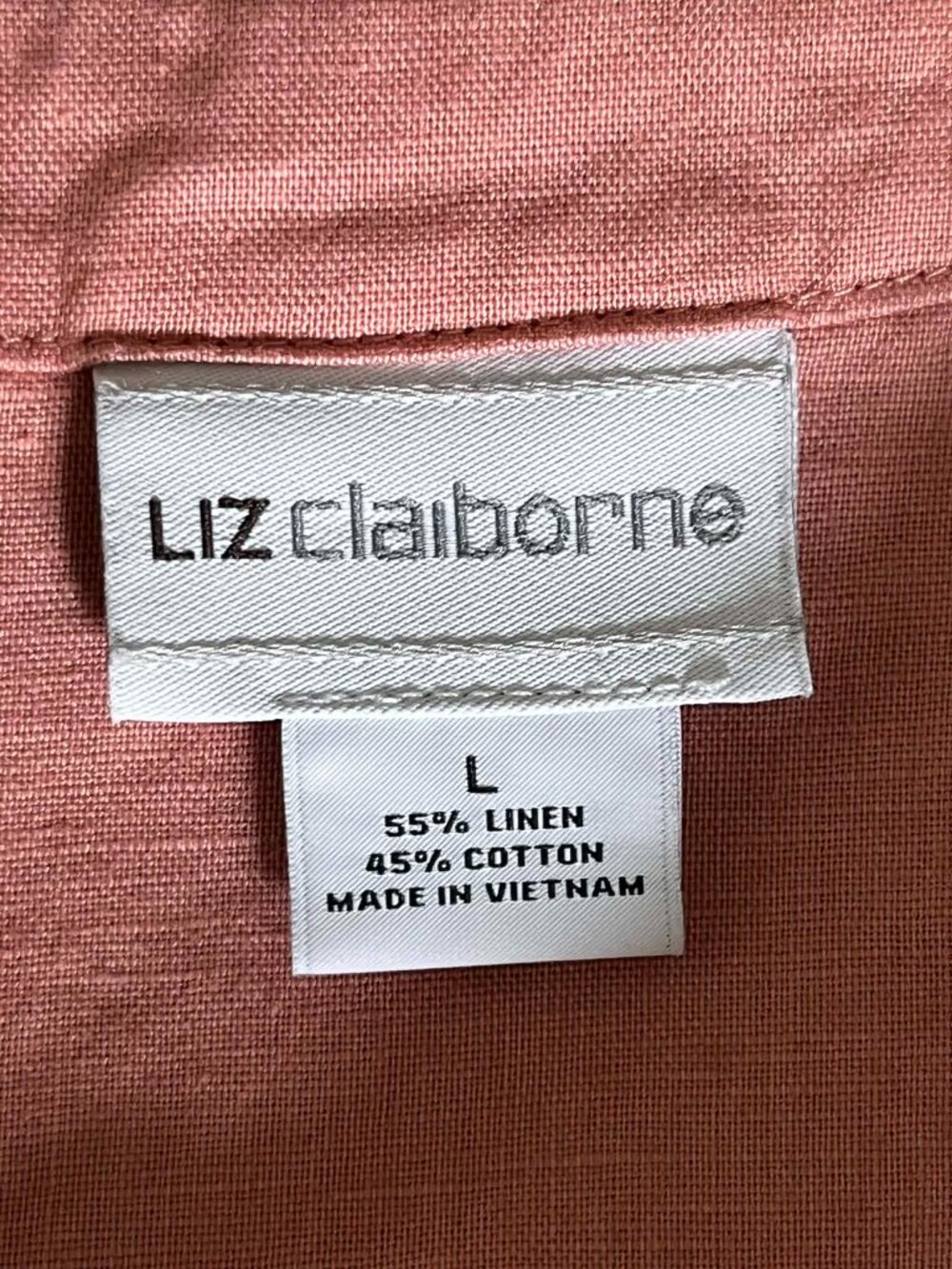 Liz Claiborne Button Down Midi Dress V-neckline and a tie waist size Large - Picture 7 of 7